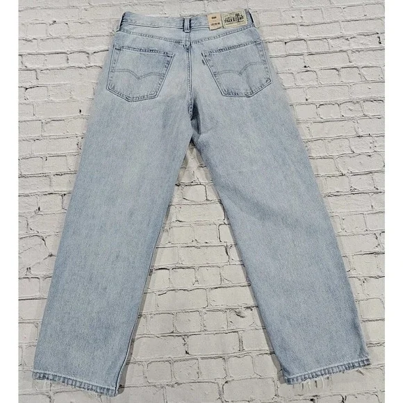 Levis Silvertab Loose Tapered Leg Denim Jeans Blue Distressed MENS SIZE 30X30